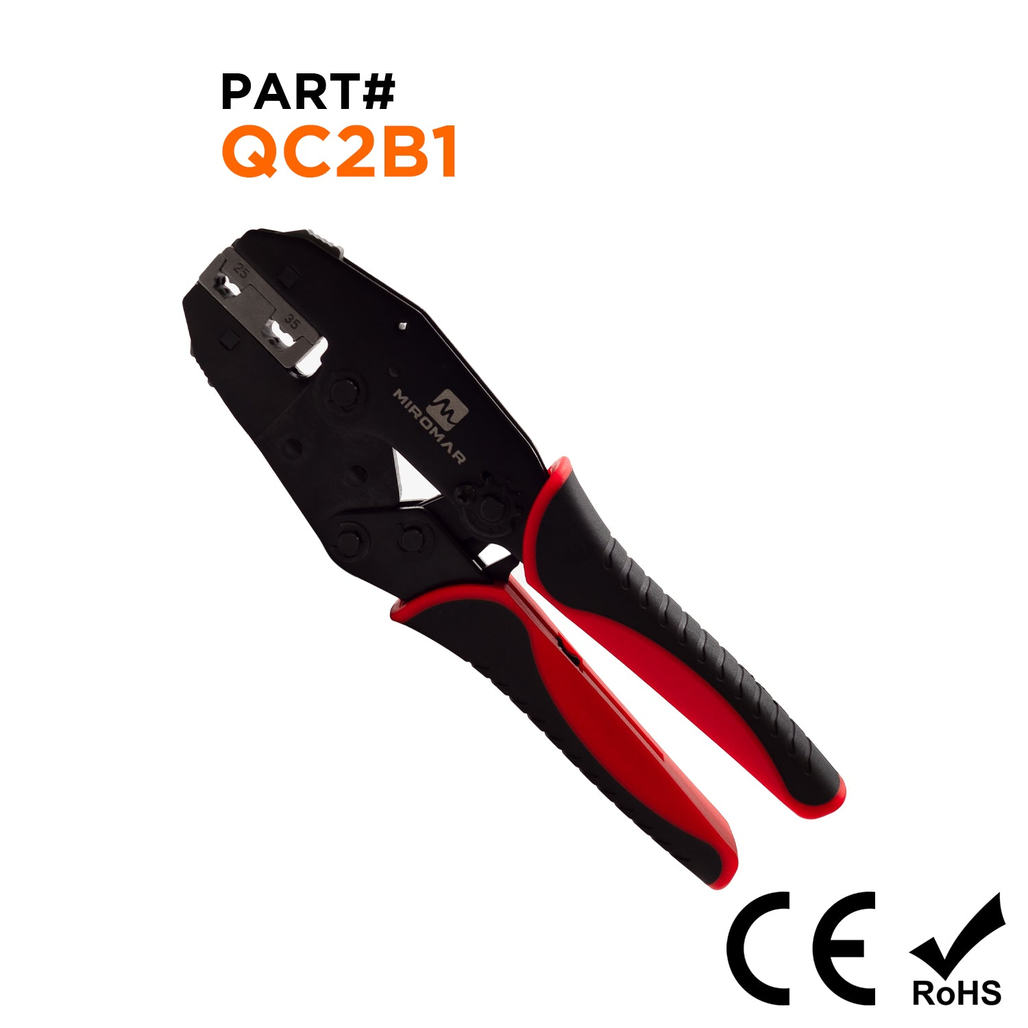 Quick-Change Tool & Die Set for Wire Ferrules (4 to 2 AWG) - QC2B1