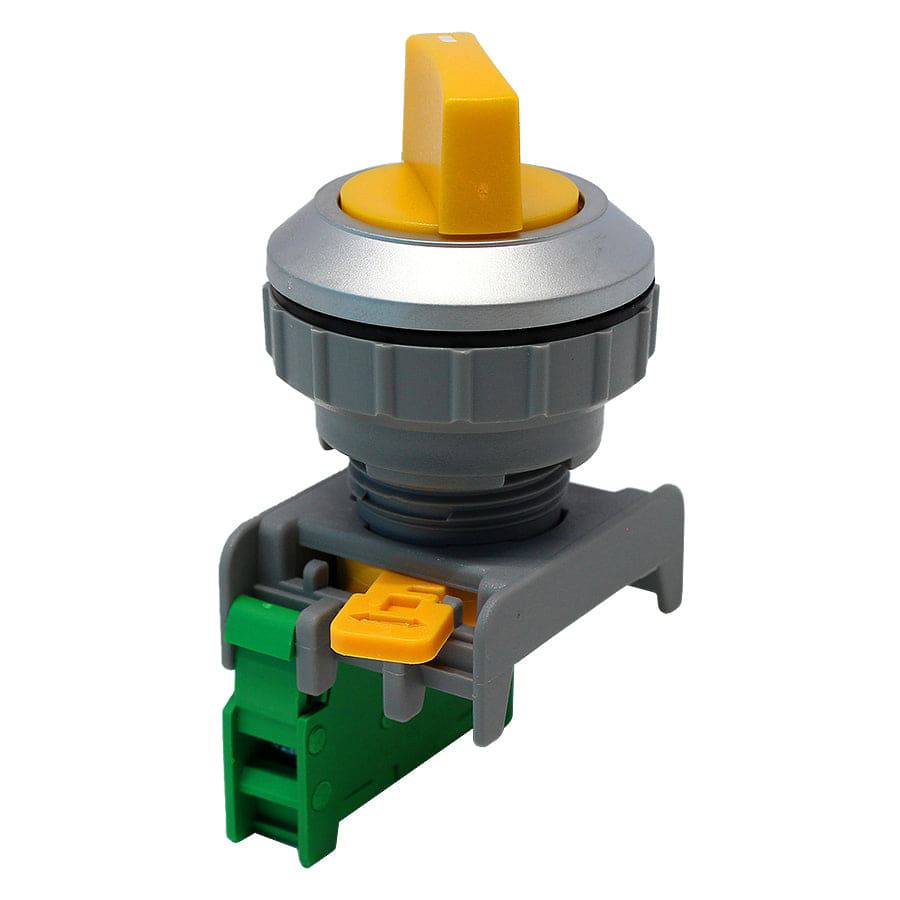 SS30-1/O-YL - Twist Knob Switch - 1 Contact (1/O) - 2 Positions (0-1) - Amarillo