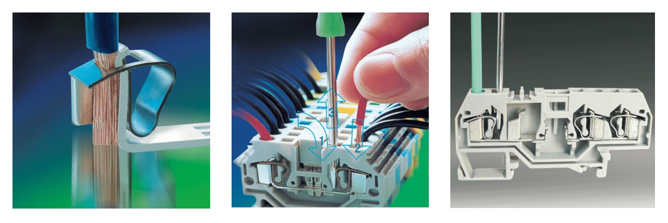 UJ5-2.5 - 24 to 12 AWG, Spring Cage Terminal Block, 800v, UL Approved, Gray