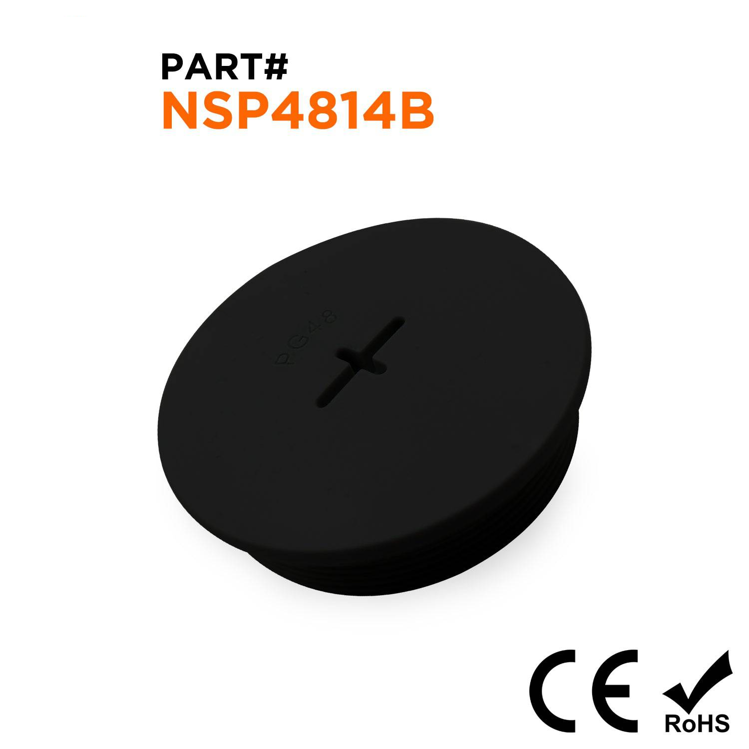 NSP4814B - PG48 Nylon Screw Plug - Black