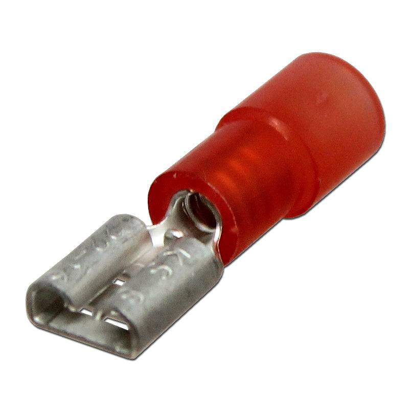 FDNYD1-205(5) - 22 a 16 AWG Con aislamiento de nailon Terminales de desconexión rápida, Female, Double Crimp, UL Recognized, 100 piezas