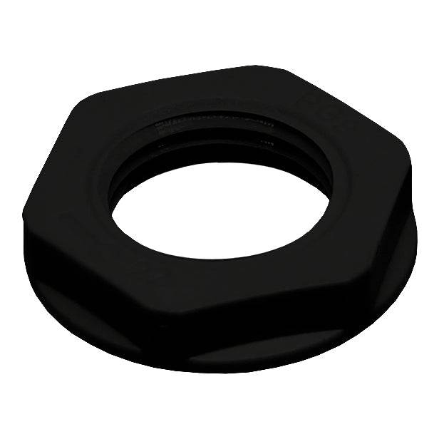 PG9 Thread Nylon Lock Nut for PG Cable Glands, Black, UL Approved, 1 Piece - PG09B-LN