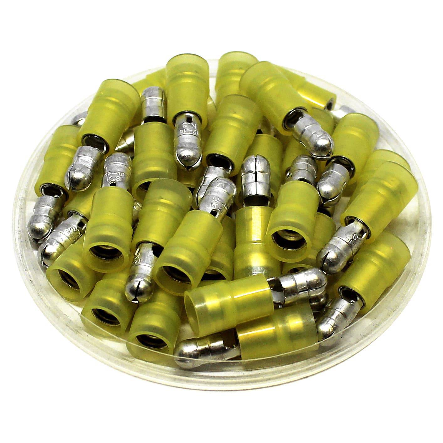 MPNYD5-195 - Nylon Insulated Male Double Crimp Bullet Connectors - 12-10 AWG