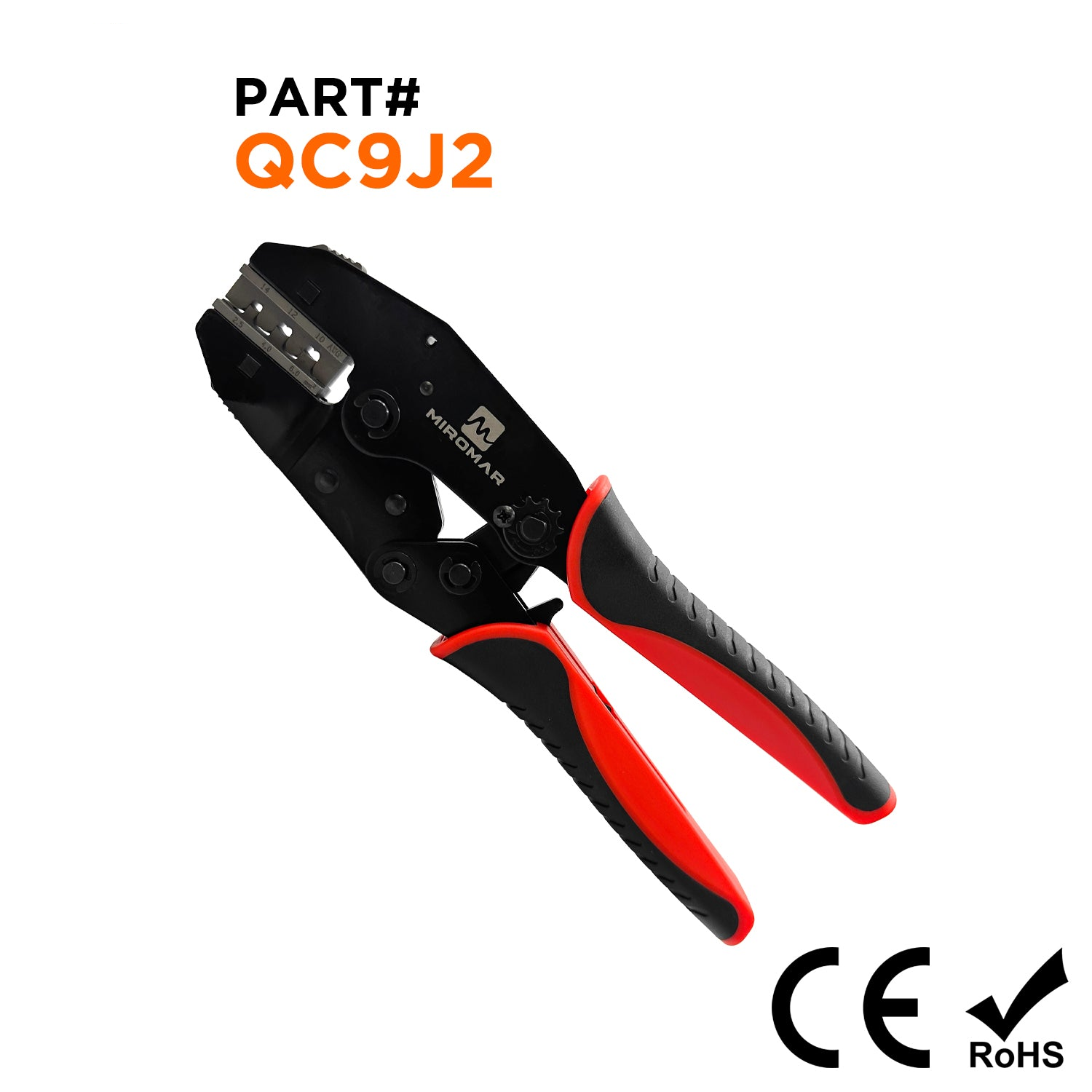 Quick-Change Tool & Die Set for MC4 Solar Connectors & Powerpole Contacts (14 to 10 AWG) - QC9J2
