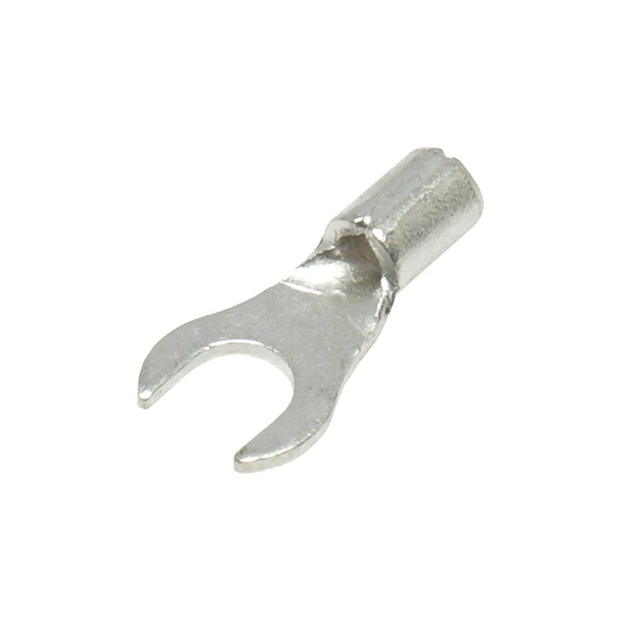 ANB1-37 - 22 to 16 AWG Non Insulated Fork Terminals, #6 Stud, UL Recognized, 100 Pieces