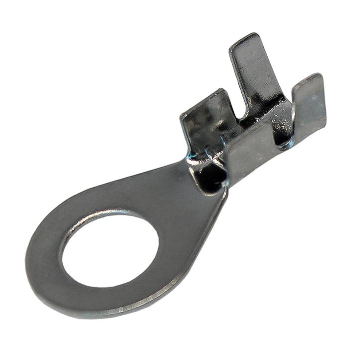 DJ431-6A-T - 22 a 20 AWG Terminales de anillo, 1/4" Orificio, Estañado Brass, Open Barrel, 100 piezas
