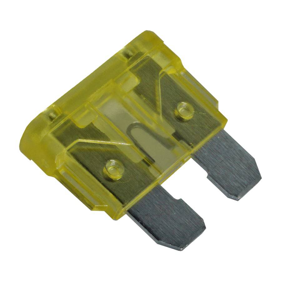 FATC-20A-YELLOW - 20 AMP Automotive Blade Fuses, Marine Blade Fuses, Yellow, 10 Pieces