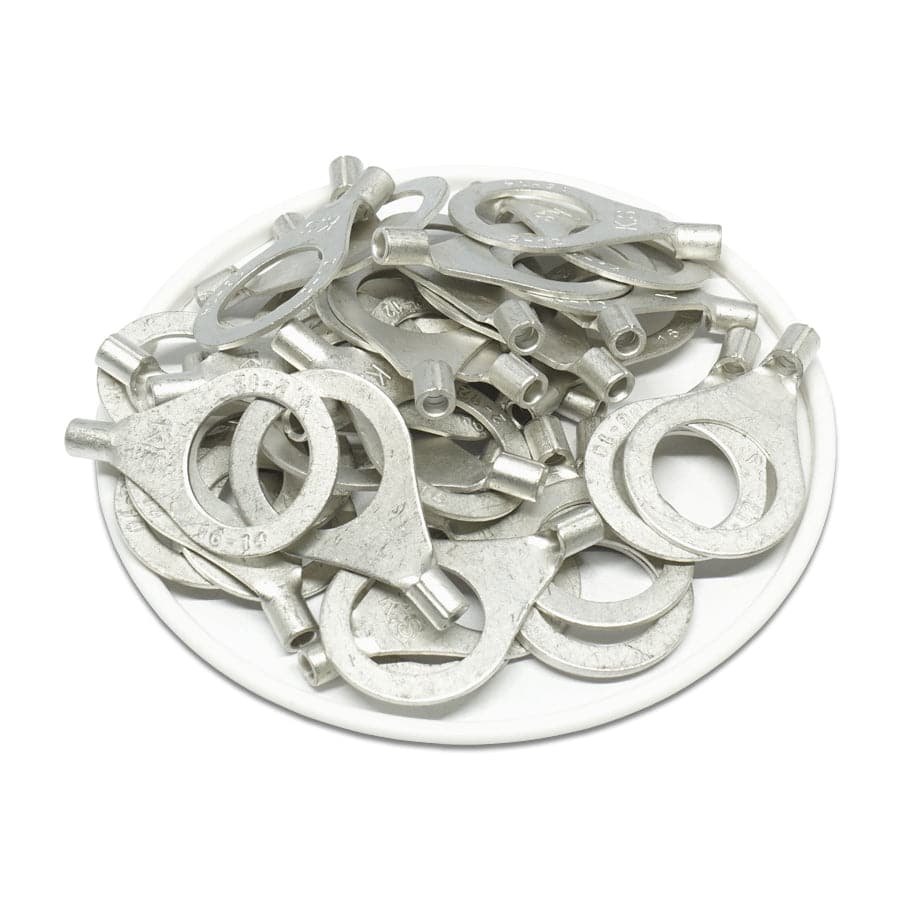 RNB2-12 - 16 a 14 AWG Sin aislamiento Terminales de anillo, 1/2" Orificio, UL Recognized, 50 piezas