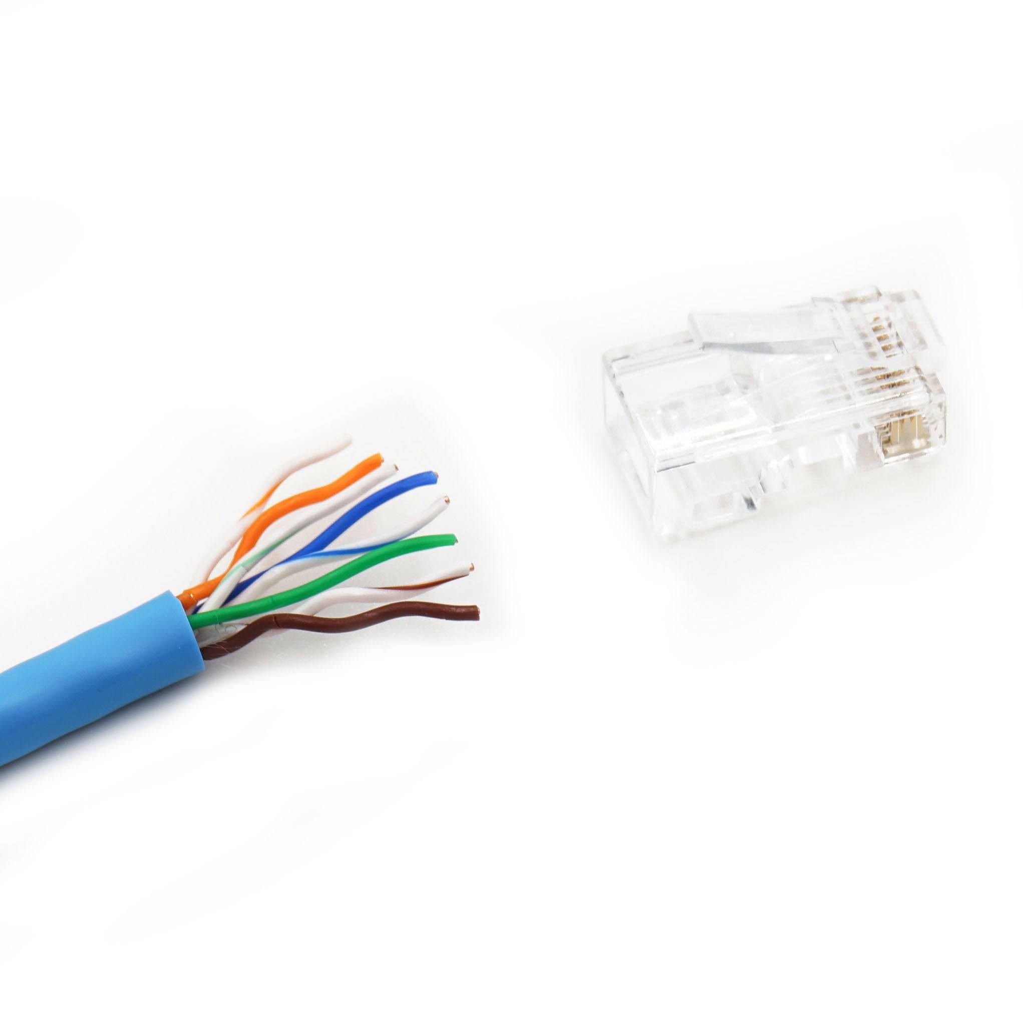 FDCAT56E - RJ45 Conectores para CAT5, CAT5E, y CAT6 Cable, 10 piezas