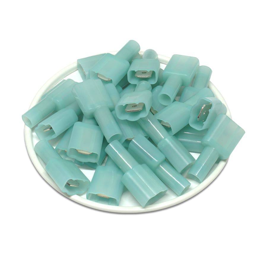 MDFNS2-250 - 16 a 14 AWG Con aislamiento de nailon Terminales de desconexión rápida, Male, Totalmente aislados, 100 piezas