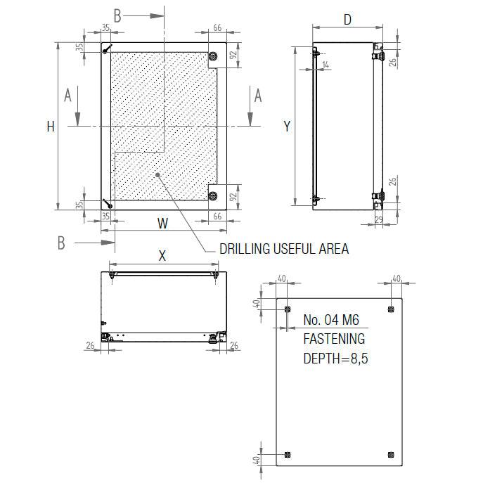MPGamma CPN757530 Solid Door Cabinet, Size: 30"x 30" x 12", 304 Stainless Steel, UL Listed