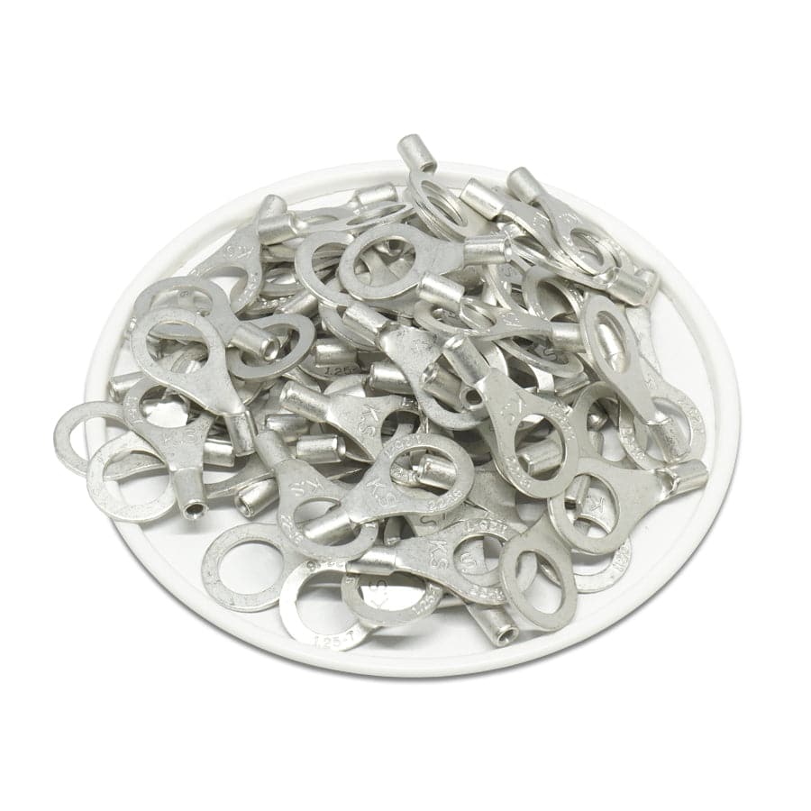 RNB1-7 - 22 a 16 AWG Sin aislamiento Terminales de anillo, 5/16" Orificio, UL Recognized, 100 piezas