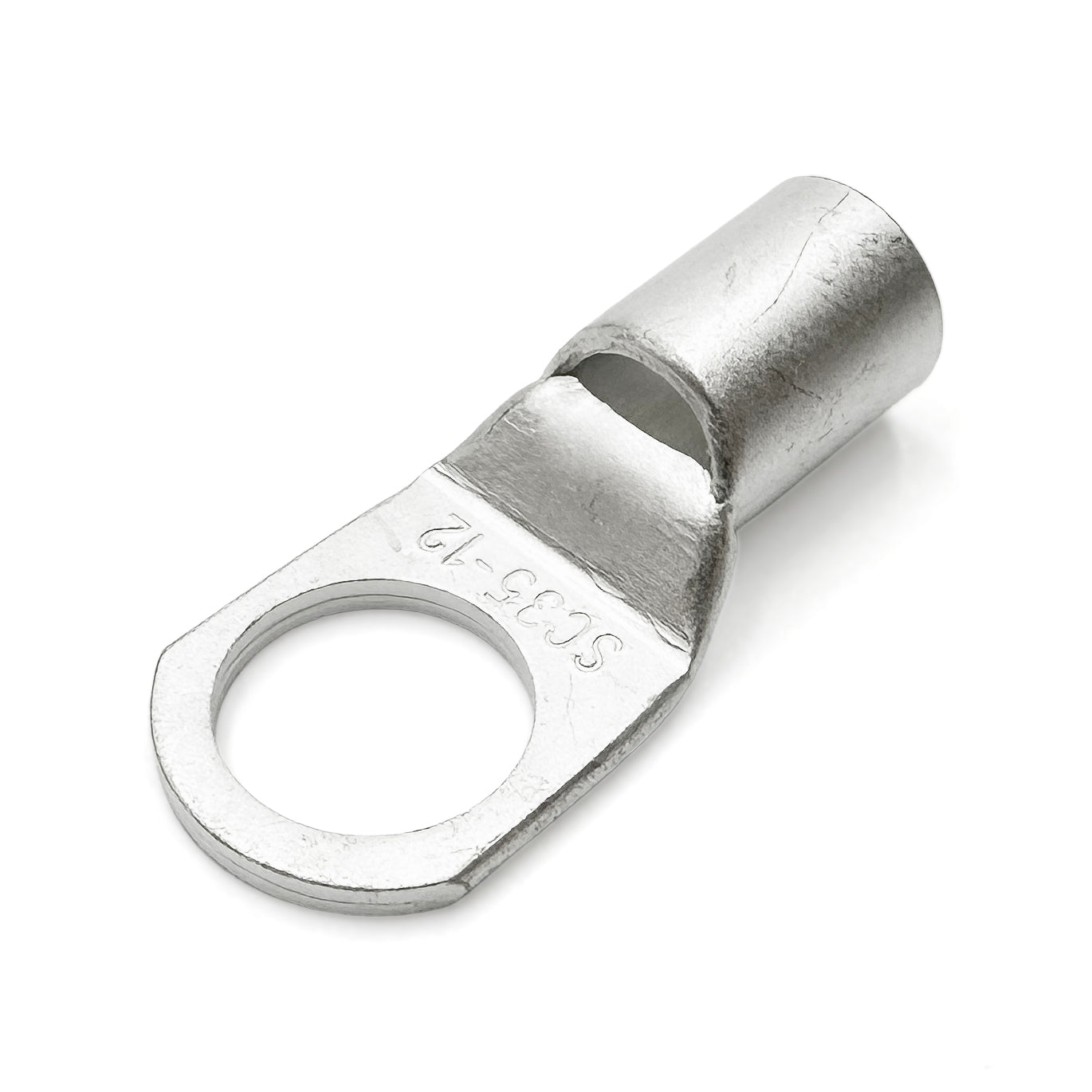 SCH3512 - 2 AWG Sin aislamiento Tubular Ring Lugs, 1/2" Orificio, 25 piezas