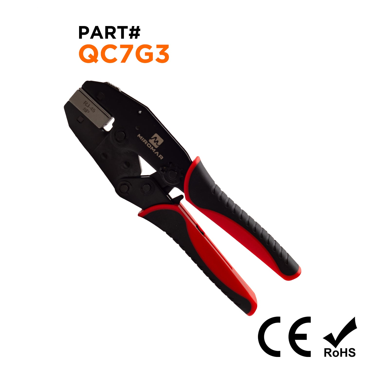 De cambio rápido Juego de herramienta y matriz para 8P8C Conectores (8P8C/RJ45 Clavijas) - QC7G3