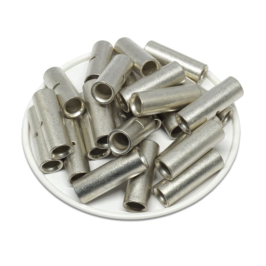 BNT14 - 6 AWG Non Insulated Butt Splice Connectors, 1" Length, UL Approved, 25 Pieces