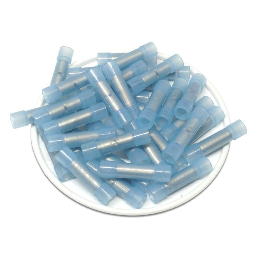 BNYFS2 - 16 a 14 AWG Con aislamiento de nailon Butt Splice Conectores, Flared, 100 piezas
