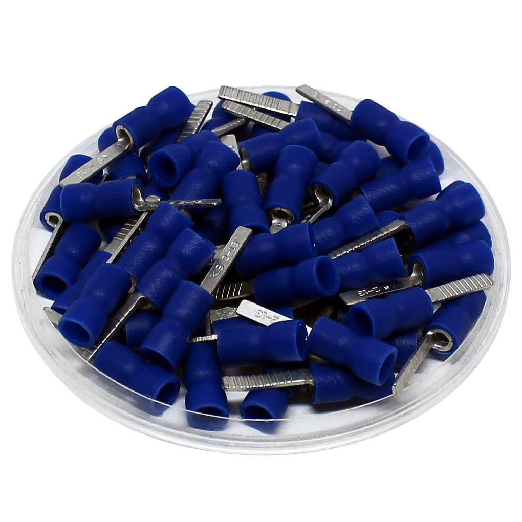 DBVEL2-13 - 16 a 14 AWG Vinyl PVC Insulated Flat Blade Terminales, Easy Entry, 13mm Pin, UL Recognized, 100 piezas