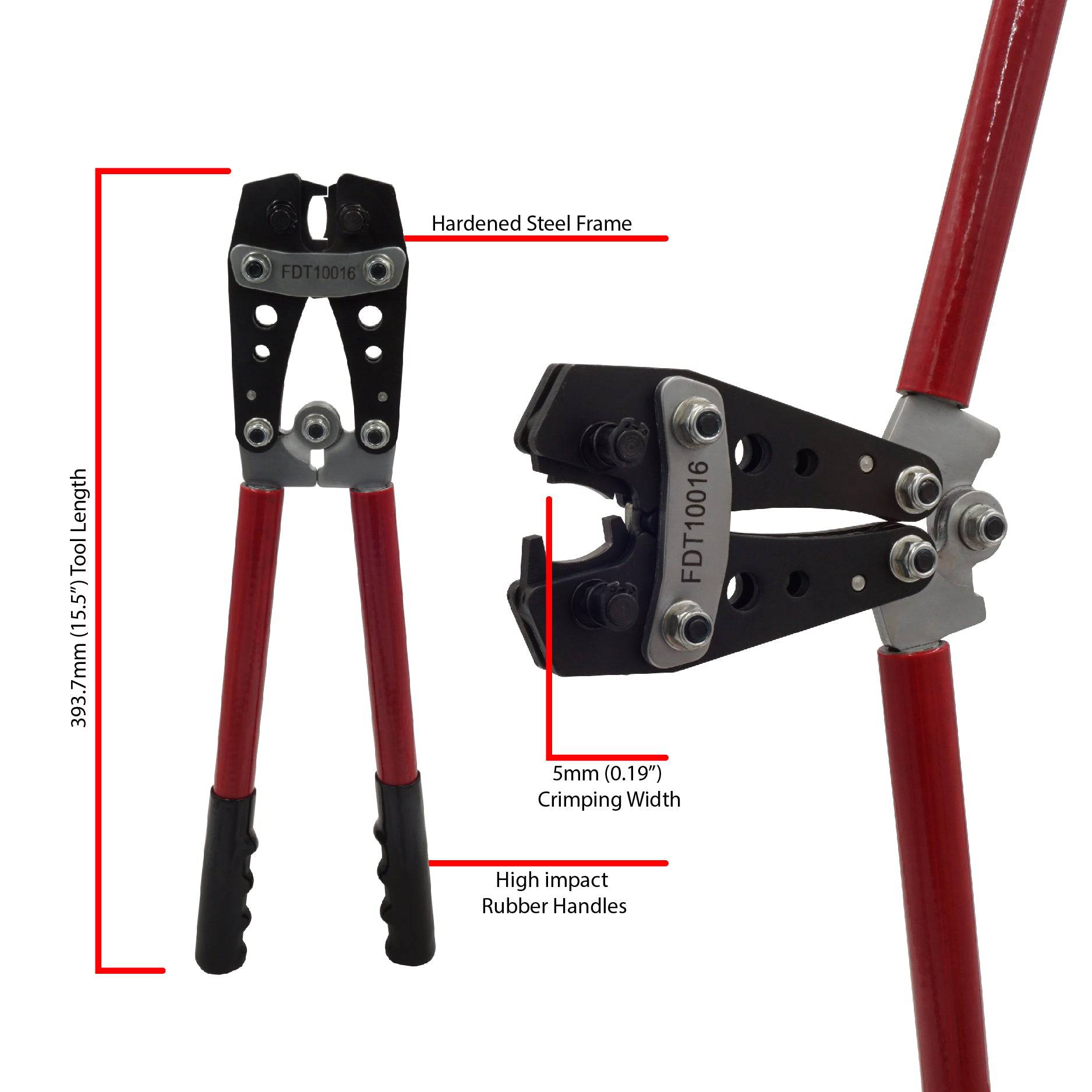 FDT10016 - Crimping Tool for 2AWG Insulated Butt/Parallel Connectors