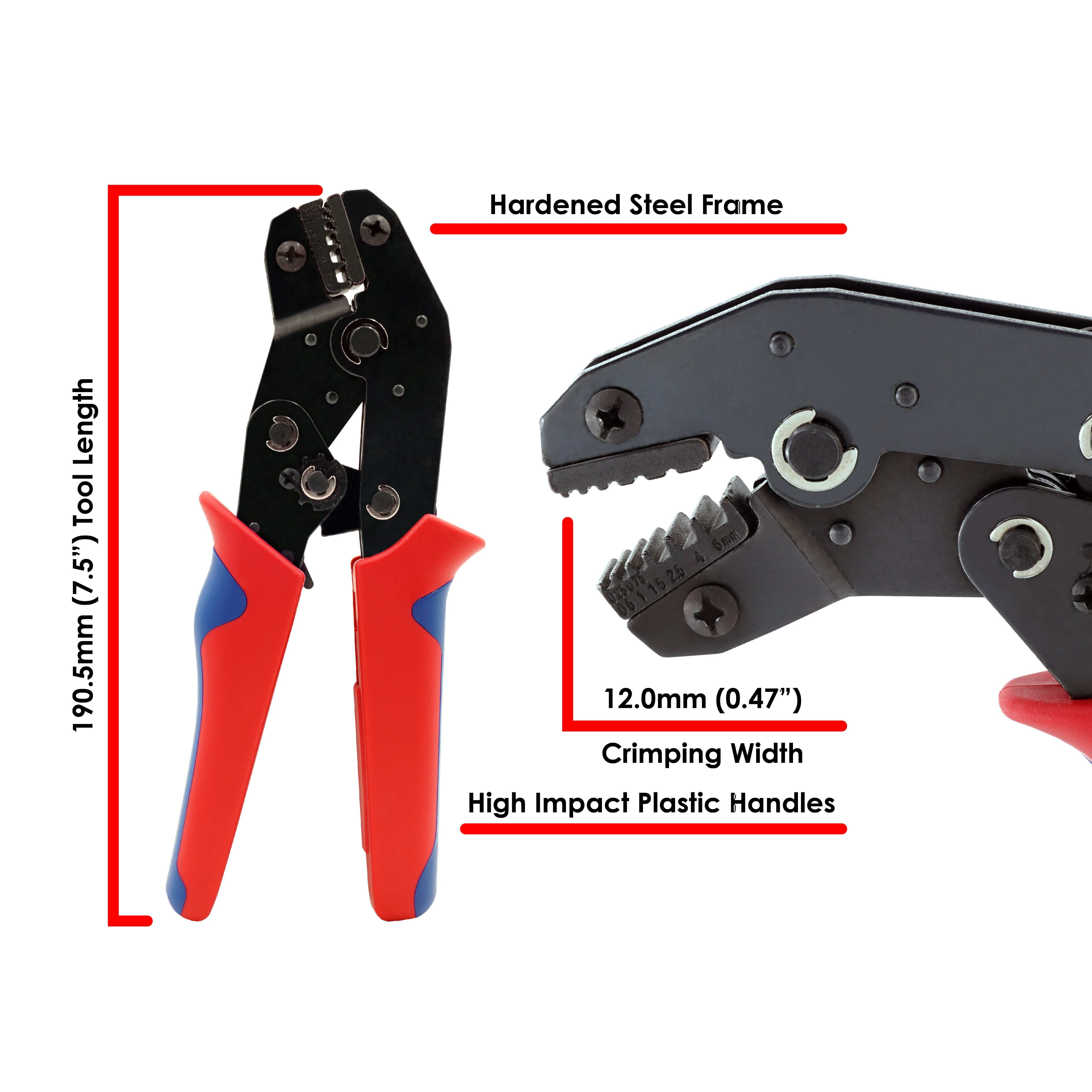 FD2410N - 24 to 10 AWG Wire Ferrules Crimping Tool, Side Load, Trapezoidal Profile, 1 Piece