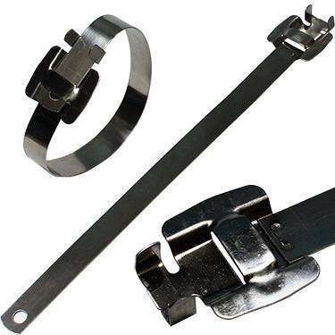 BTR10700 - 28" Heavy Duty Releasable Stainless Steel Cable Ties, 225lb Tensile Strength, 316 Grade, 50-Pack