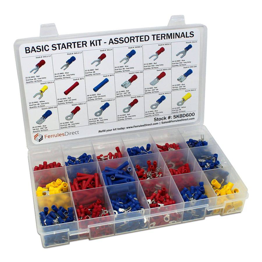 SKBD600 - Vinyl Surtido Terminal Starter Kit - 850 piezas