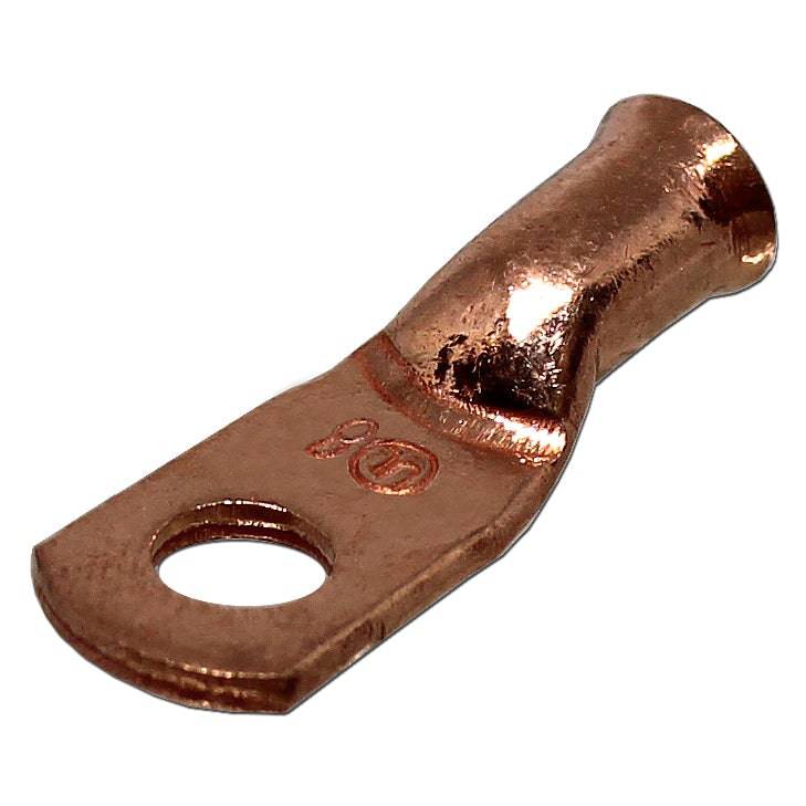 BCL814 - 8 AWG De cobre Battery Cable Lugs, Terminal Lugs, 1/4" Orificio, 1 pieza