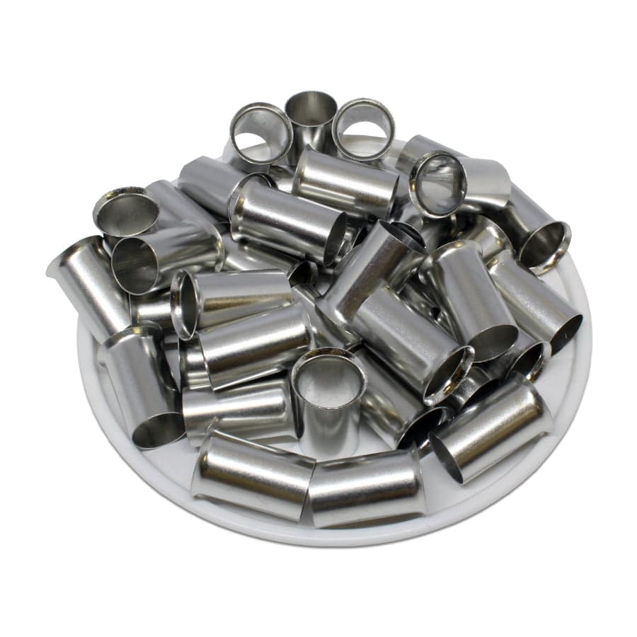 N350015 - 2 AWG Sin aislamiento Punteras, 15mm Pin, UL Recognized, 100 piezas