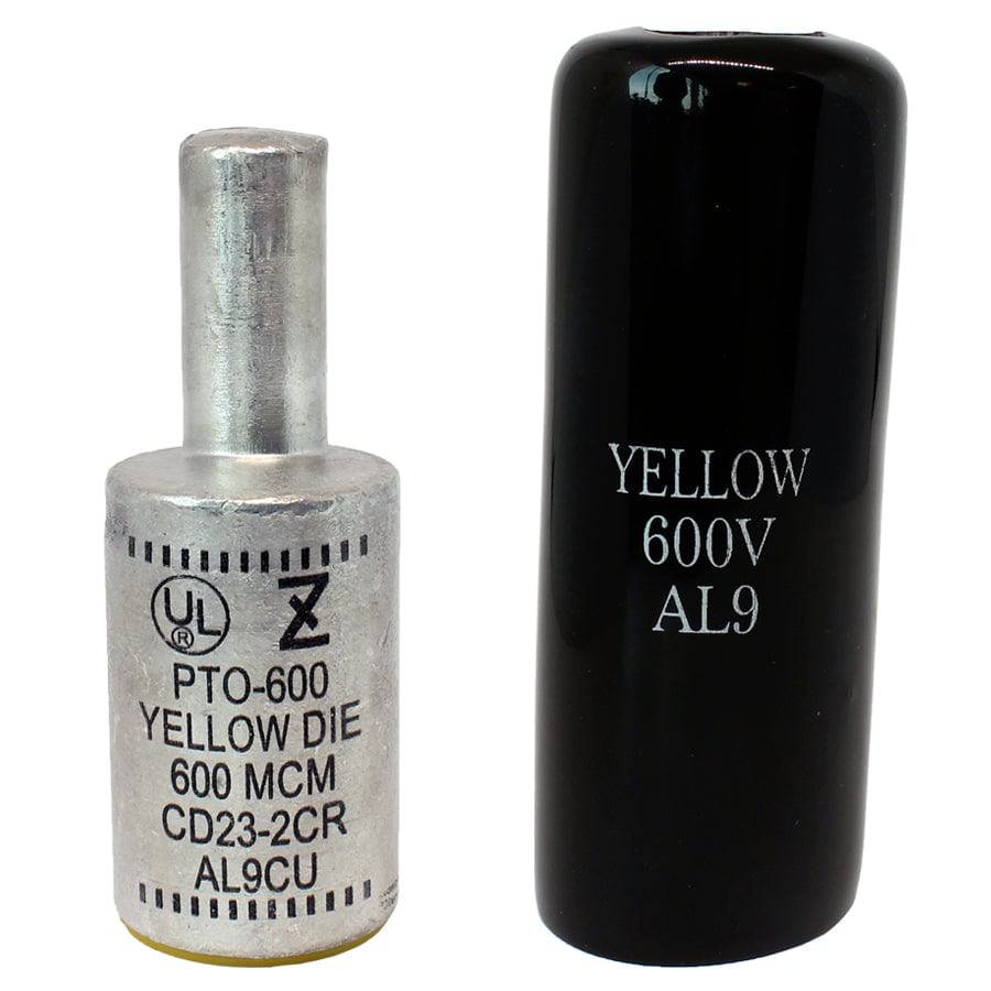 ZPTO600 - 600 MCM Offset Aluminum Compression Pin Adapter, Yellow, 1 Piece