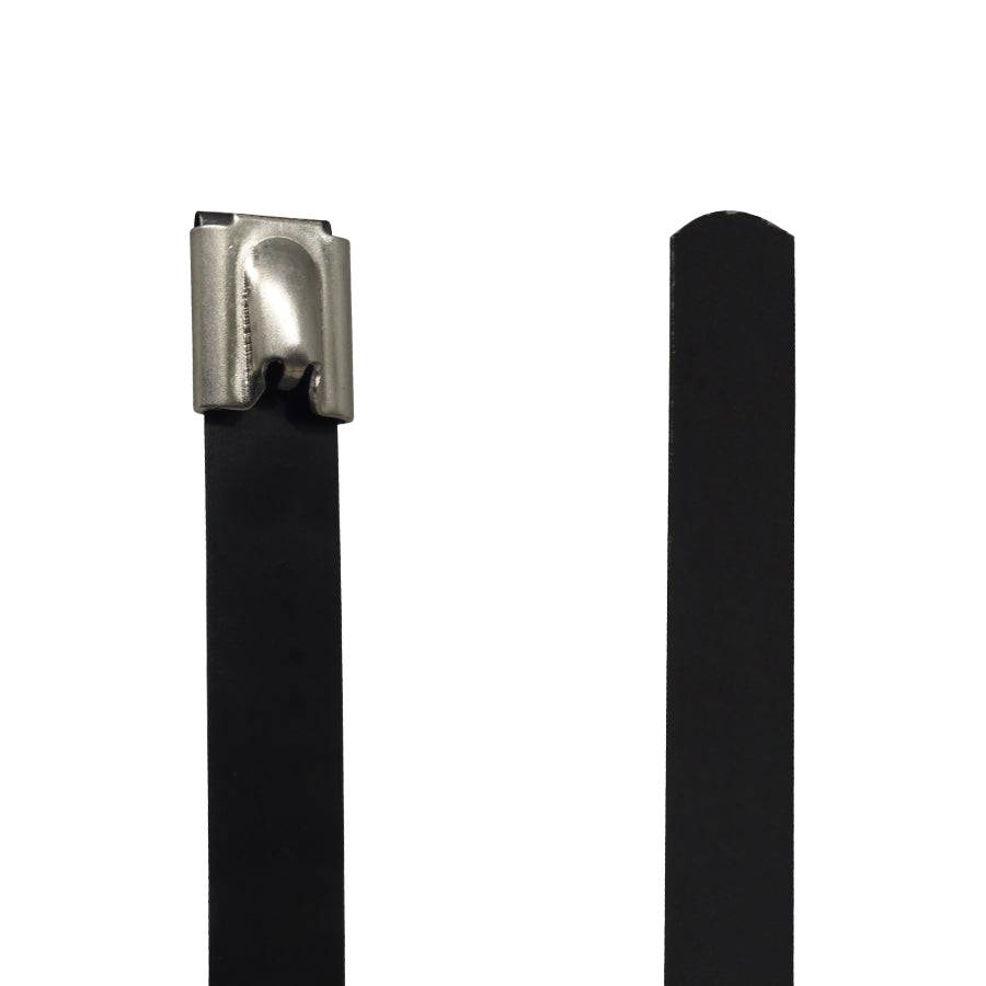 PVC304-12200 - 8" Standard PVC Coated Stainless Steel Cable Ties, 200lb Tensile Strength, 304 Grade, 50-Pack
