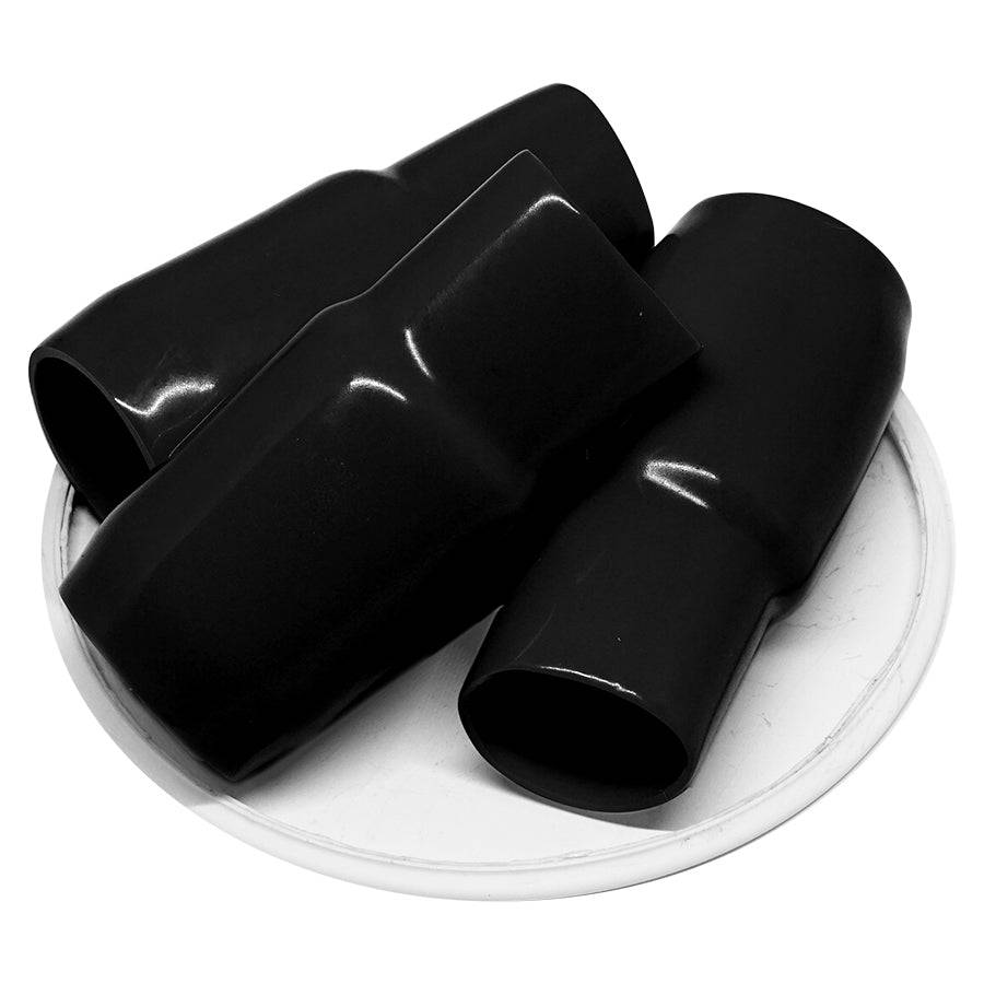 V-100BK - 4/0 AWG Negro Vinyl PVC Conductor End Sleeves, End Caps, 10 piezas
