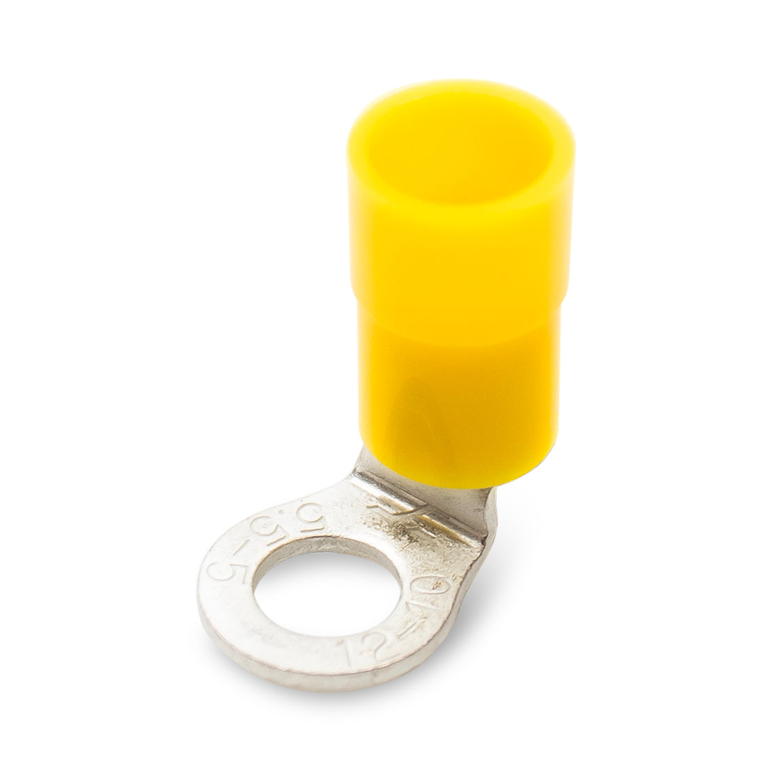 90D5-5A - 12 to 10 AWG Right Angle Nylon Ring Terminals, #10 Stud, 50 Pieces