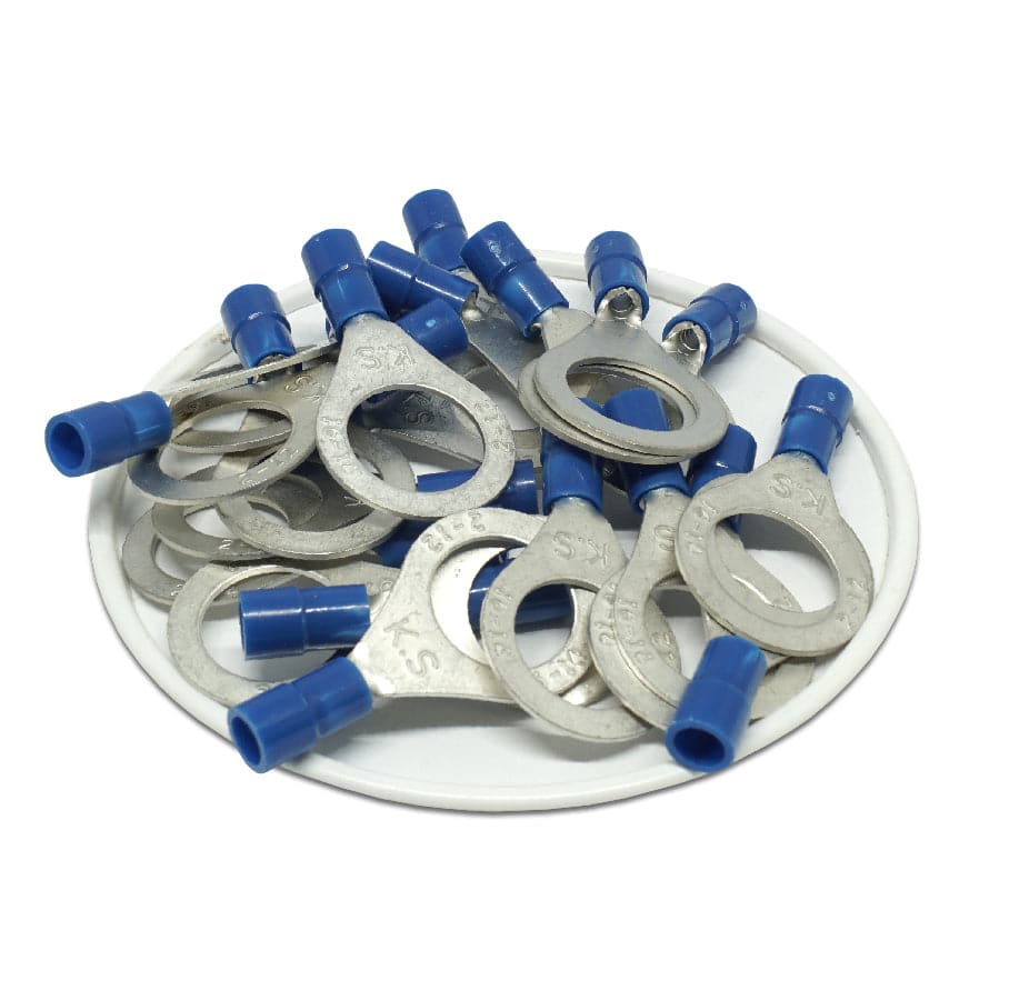 RVY2-12 - 16 a 14 AWG Molded PVC Con aislamiento de vinilo Terminales de anillo, Easy Entry, 1/2" Orificio, 50 piezas
