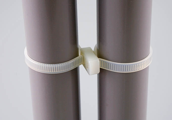 CTSDL200N - 8" Double Loop Bridas, Double Lock, 50-lb Tensile Strength, Natural, 100-Pack