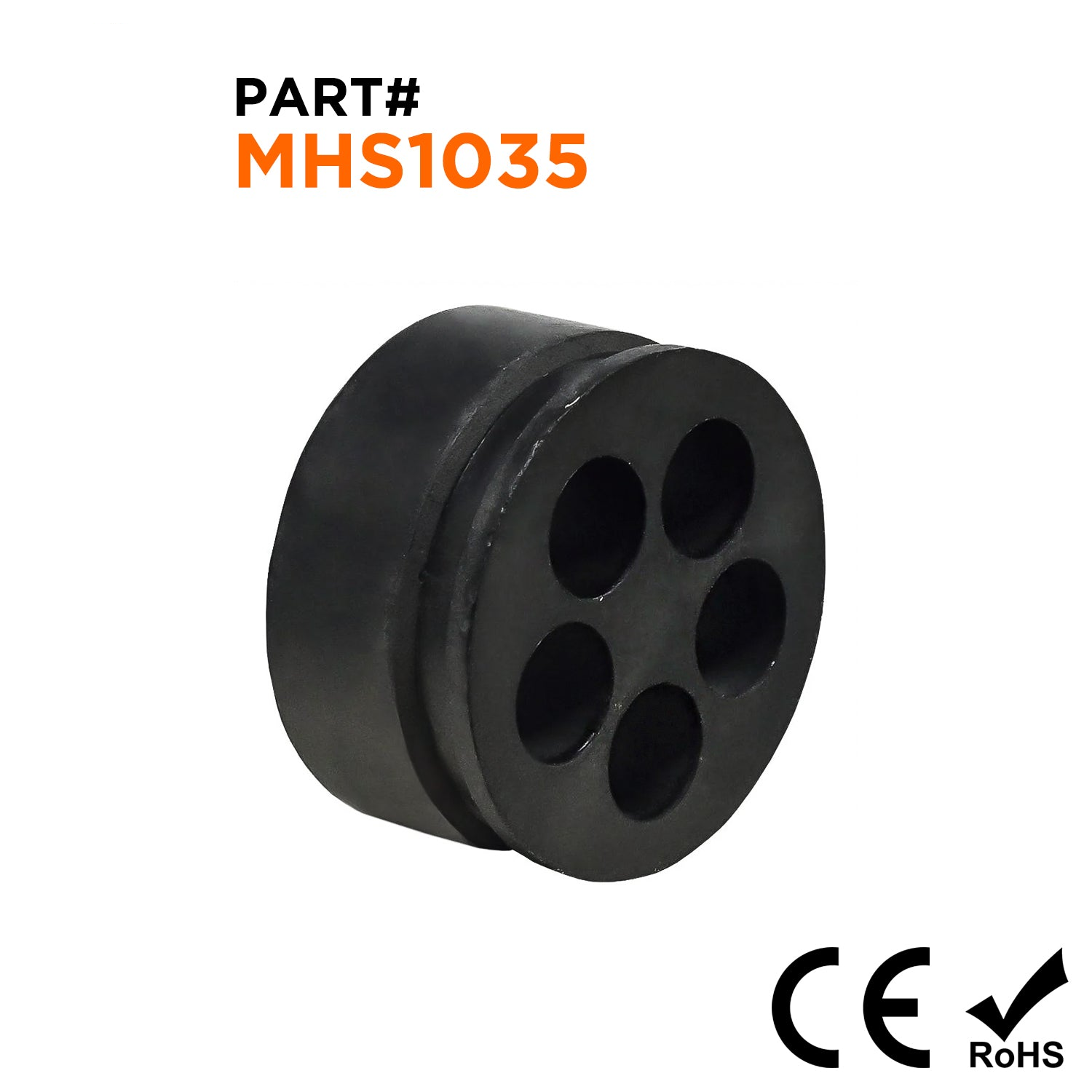 MHS1035 - Cable Gland Multi Hole Seals, Sizes: NPT3/4", PG21, M25, 5-Hole x 6mm, IP68, 1 Piece