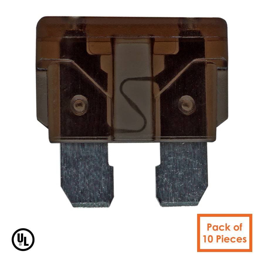 FATC-7.5A-BROWN - 7.5 AMP Automotive Blade Fuses, Marine Blade Fuses, Brown, 10 Pieces
