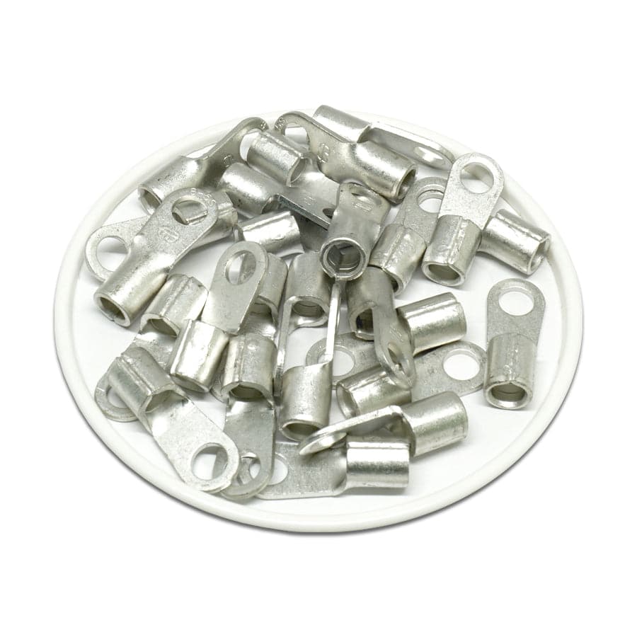 RNBS8-5 - 8 AWG Non Insulated Ring Terminals, #10 Stud, UL Approved, 25 Pieces