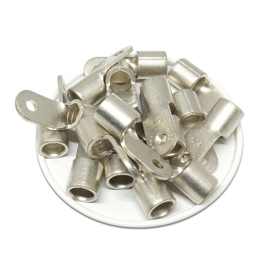 RNB22-4 - 4 AWG Non Insulated Ring Terminals, #8 Stud, UL Recognized, 25 Pieces