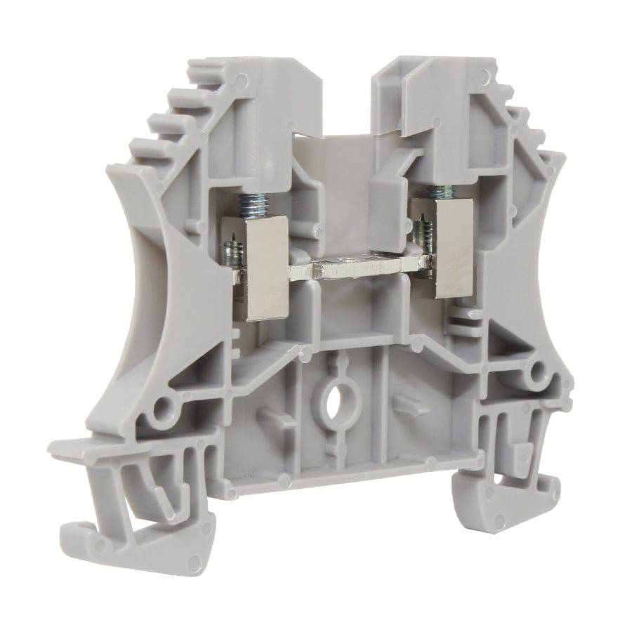 UKJ-W2.5 - 22 a 12 AWG Screw Clamp, Feed-Thru, Terminal Block, 800v, UL Approved, Gris