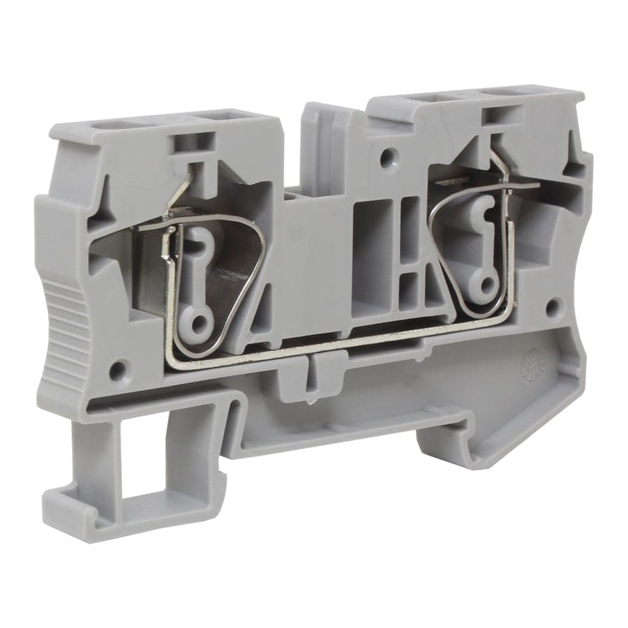 UJ5-6 - 22 to 8 AWG, Spring Cage Terminal Block, 800v, UL Approved, Gray