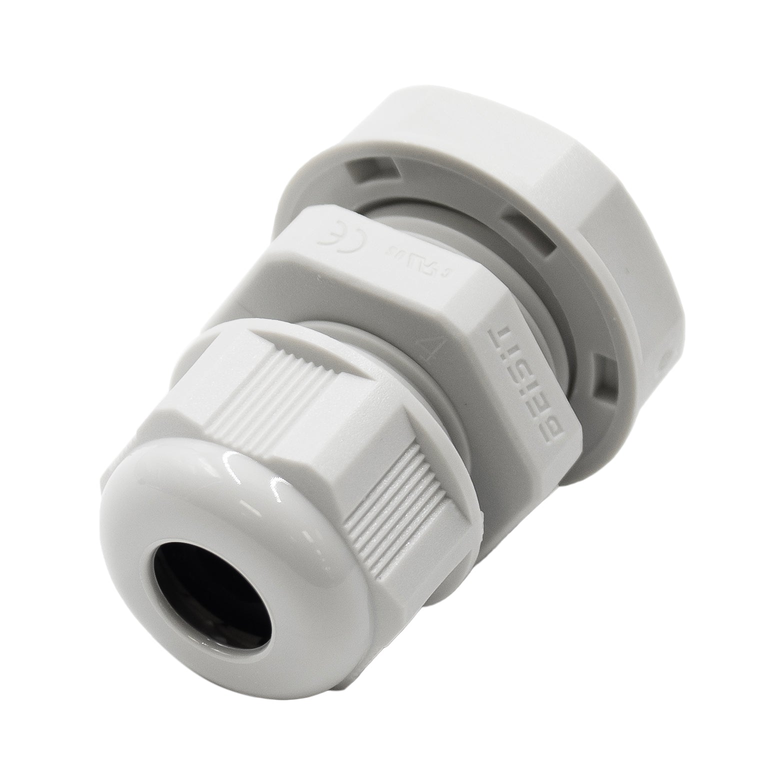 N3806 - 3/8" NPT Thread Nylon Cable Gland, Gray, Range: 1/16" to 1/4", UL Listed, IP68, IP69K - 1 Piece