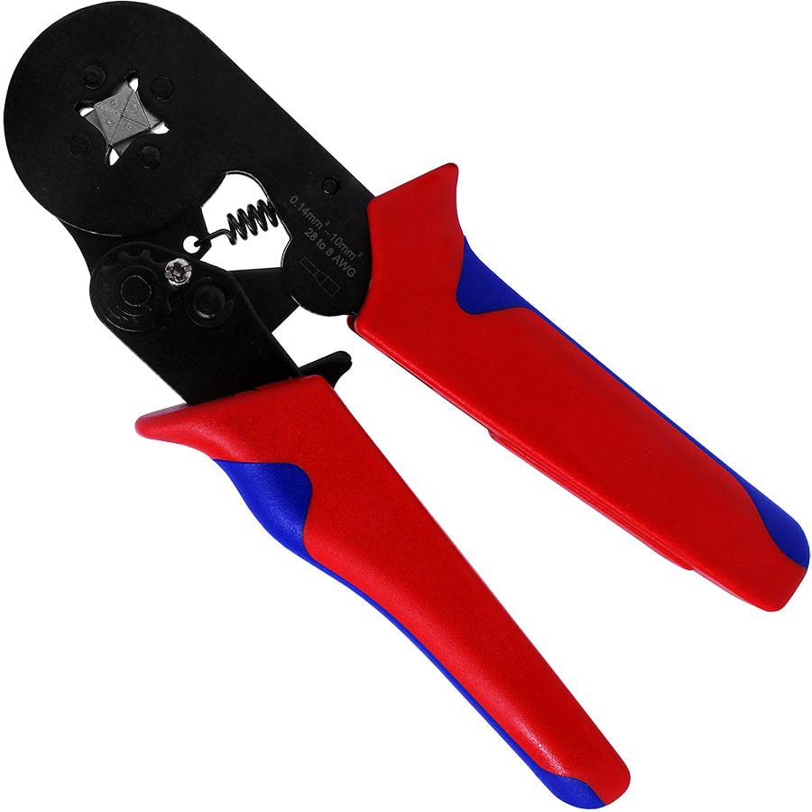 FD2810SQ - 28 a 10 AWG Herramienta de crimpado para punteras, Self-Adjusting Ratchet, Cuadrado Perfil, 1 pieza