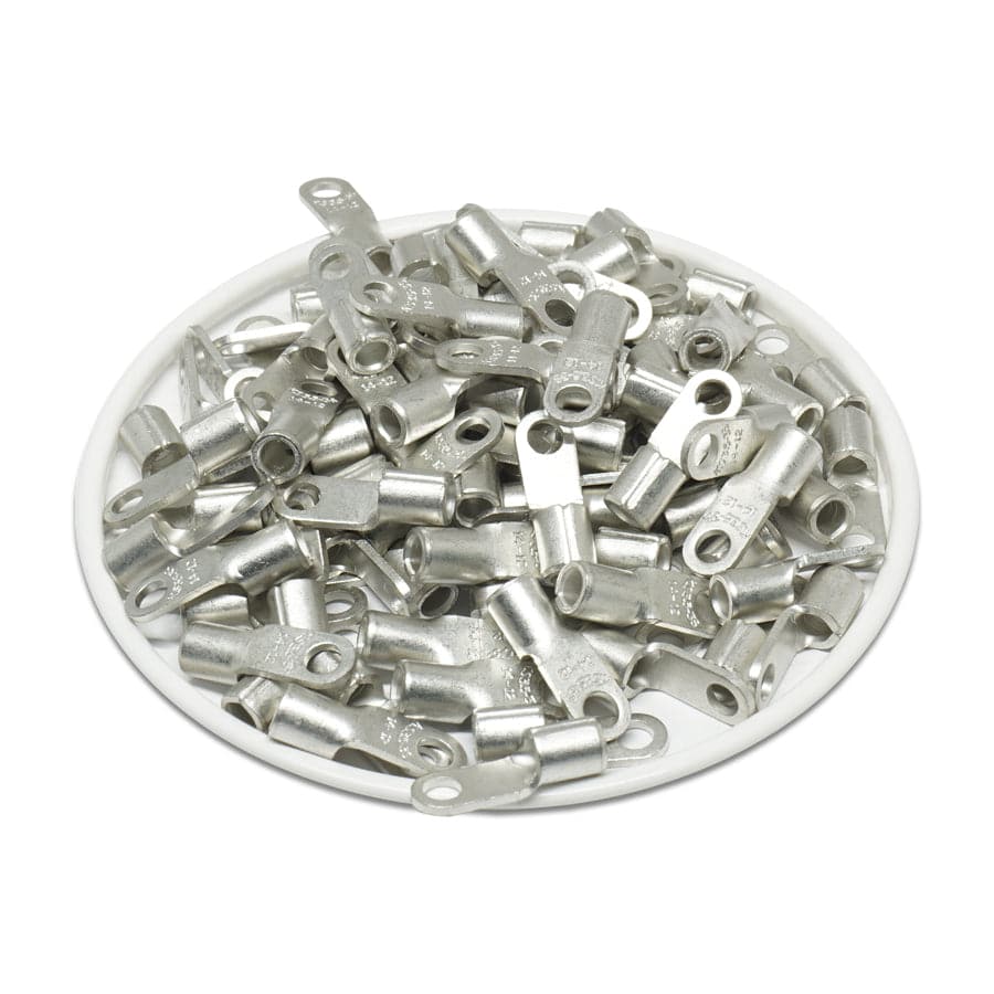 RNBS3-32 - 14 to 12 AWG Non Insulated Ring Terminals, #4 Stud, UL Recognized, 100 Pieces