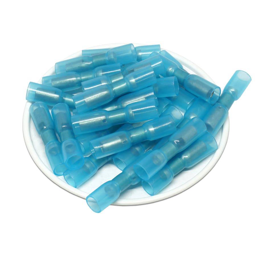 SBTF101-4 - Polyethylene Heat Shrink Female Bullet - 4mm - 16-14 AWG - Blue