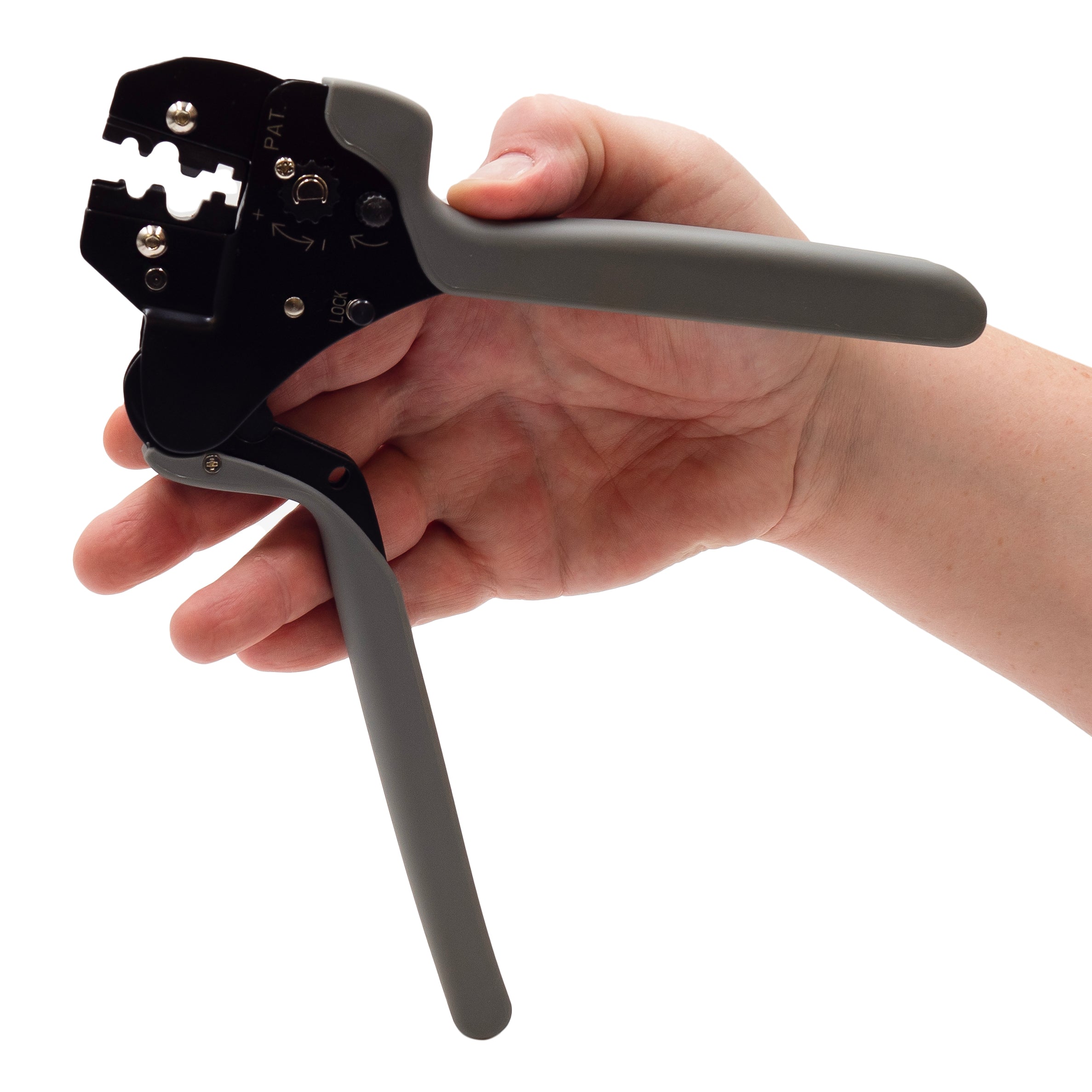 FDT10022 - 22 a 8 AWG Sin aislamiento Terminales Herramienta de crimpado, Long Handle, Lateral Movement, 1 pieza