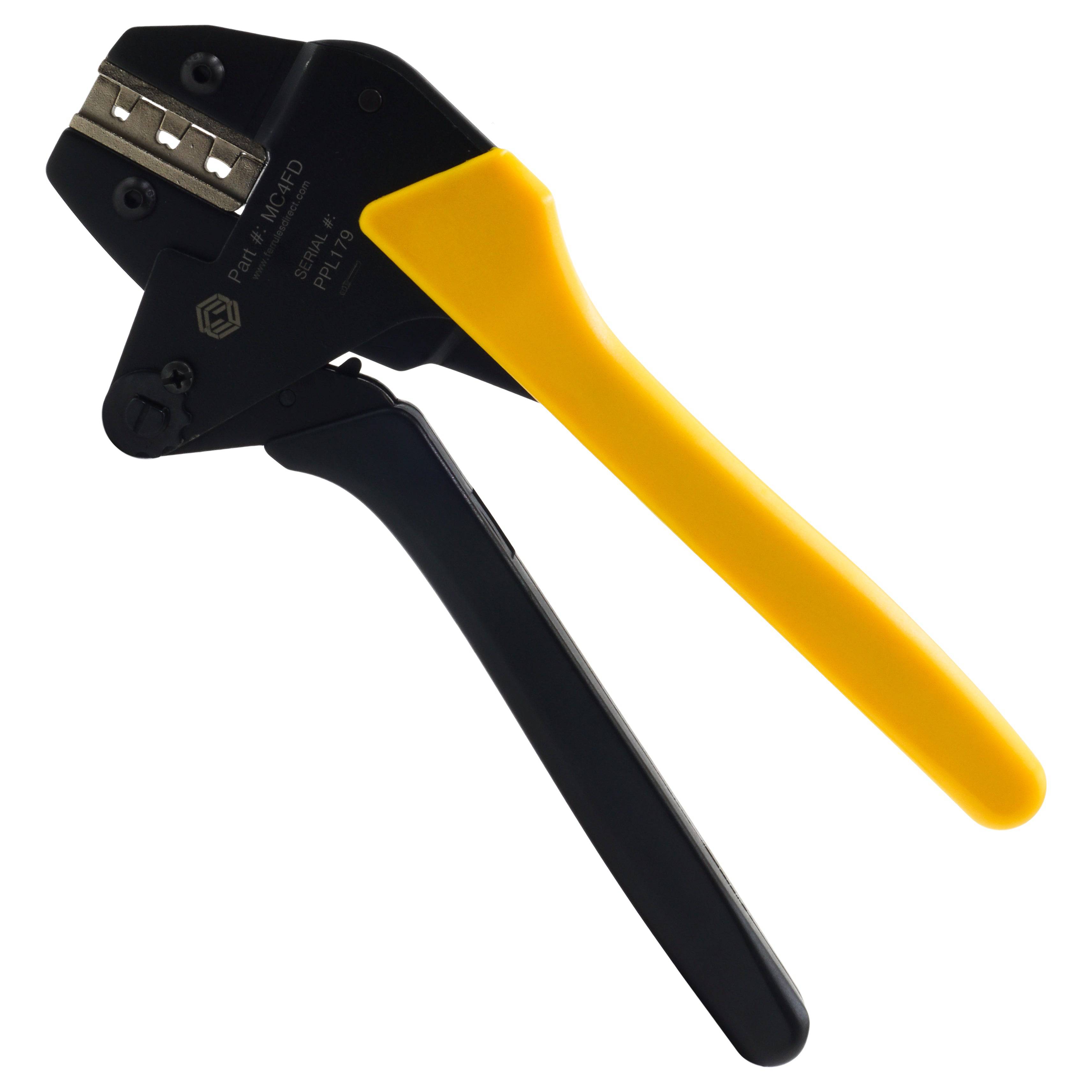MC4FD - 14 a 10 AWG MC4 Solar Pins Ratchet Herramienta de crimpado, 1 pieza