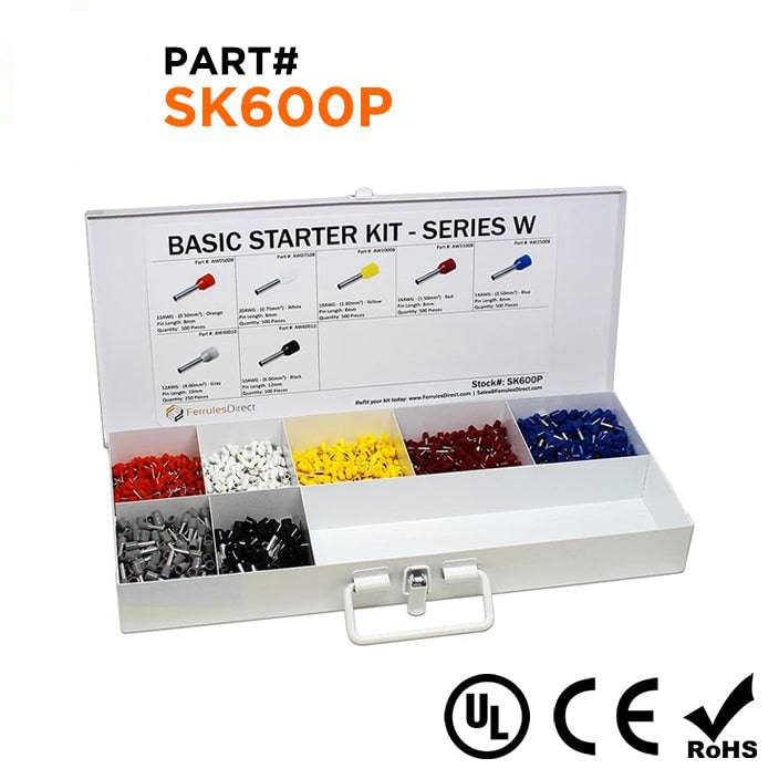 SK600P - 22 a 10 AWG Punteras Basic Kit, 2,850-piezas, Series W, 1 Kit