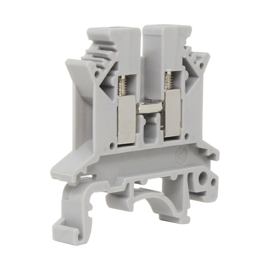 UKJ-2.5X - 24 to 12 AWG Screw Clamp, Feed-Thru, Terminal Block, 800v, UL Approved, Gray