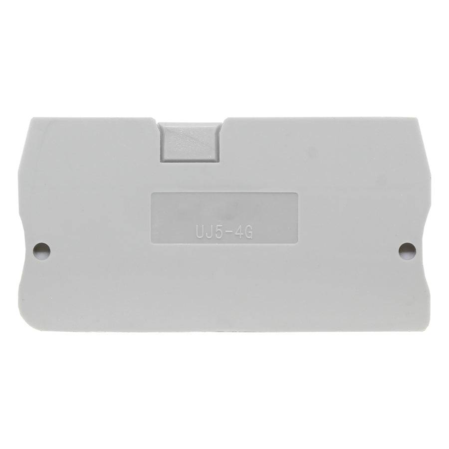 UJ5-4G - End Cover for Spring Cage Terminal Block, Gray
