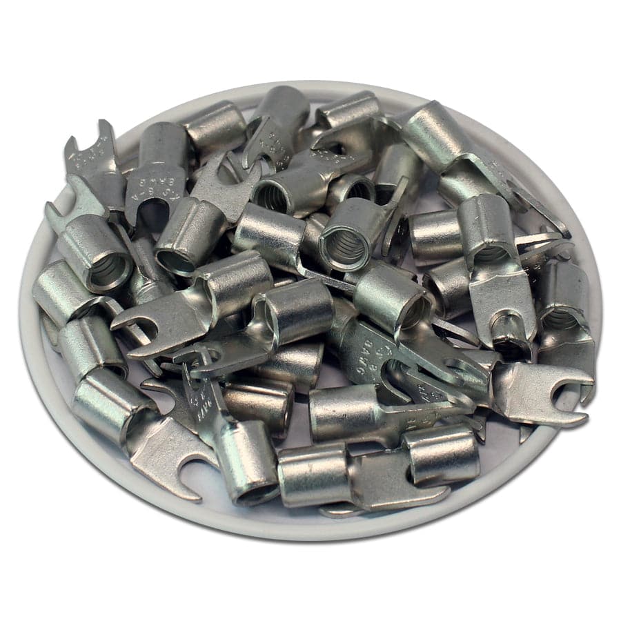 ANB8-4 - 8 AWG Non Insulated Fork Terminals, #8 Stud, 50 Pieces