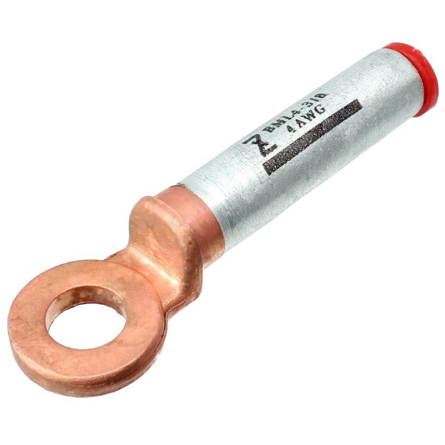 BML25-10 - 4 AWG Bi-metal Compression Lugs, 3/8" Stud, 1 Piece